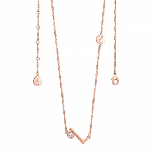 Tipperary Crystal Letter 'L' Pendant Rose Gold